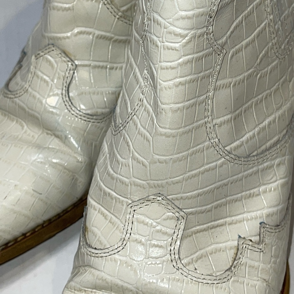 Sam Edelman Women's Ankle Booties Size 10M "Winona" White Leather Slip On - Picture 11 of 11